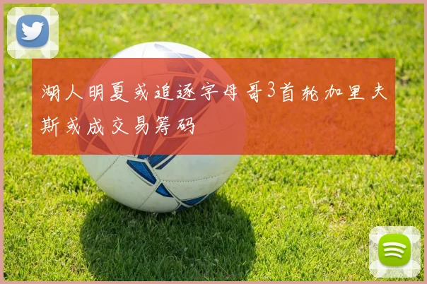 湖人明夏或追逐字母哥3首轮加里夫斯或成交易筹码